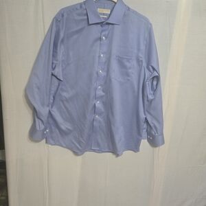 Michaels Blue Dress Shirt Classic Button-Down‎